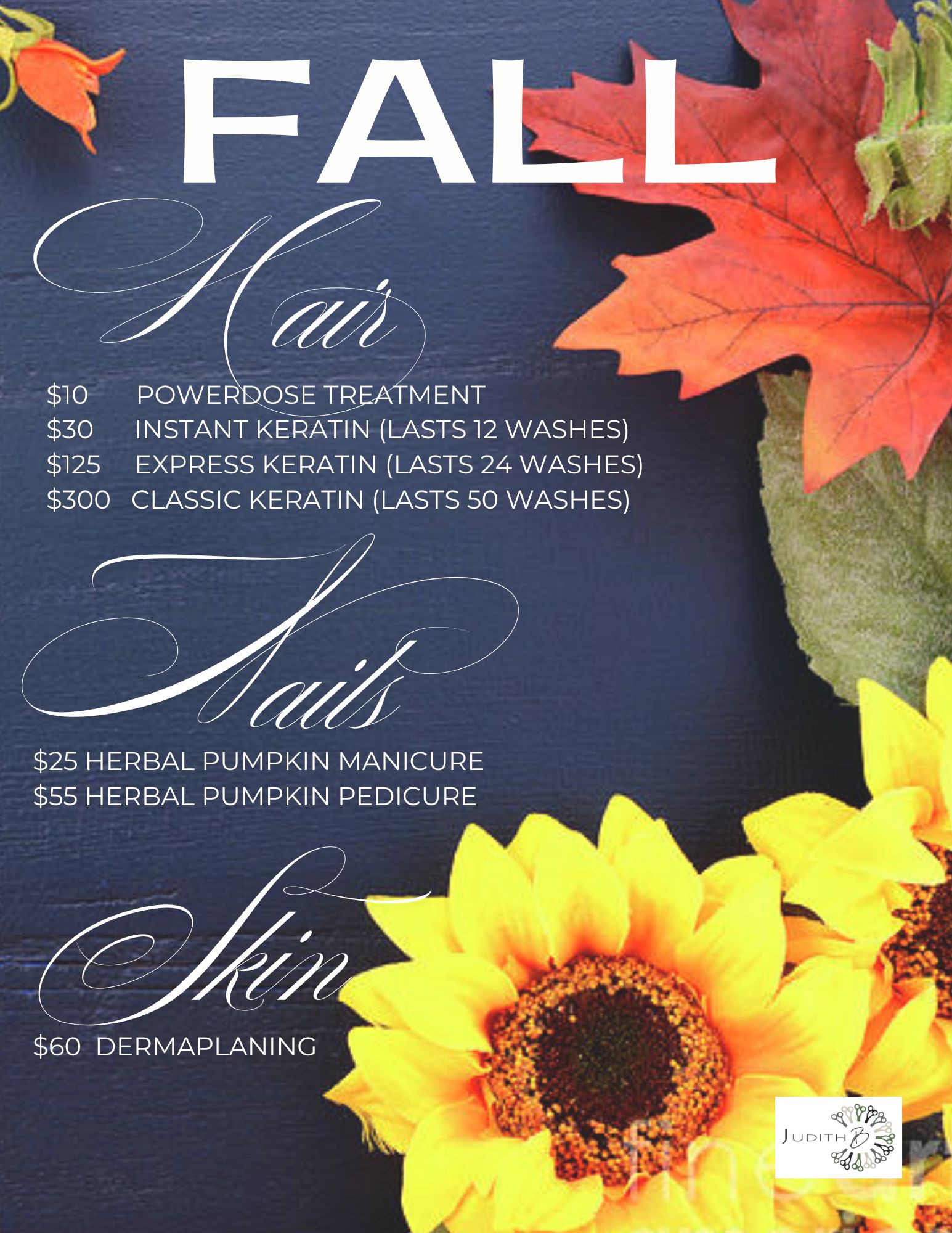 FALL MENU FALL MENU